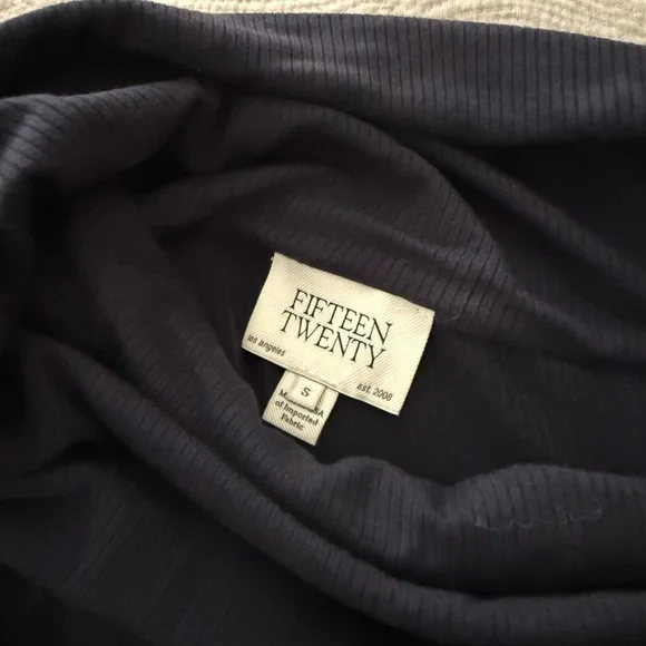 Fifteen Twenty Midnight Blue Ribbed Top - Picture 3 of 6